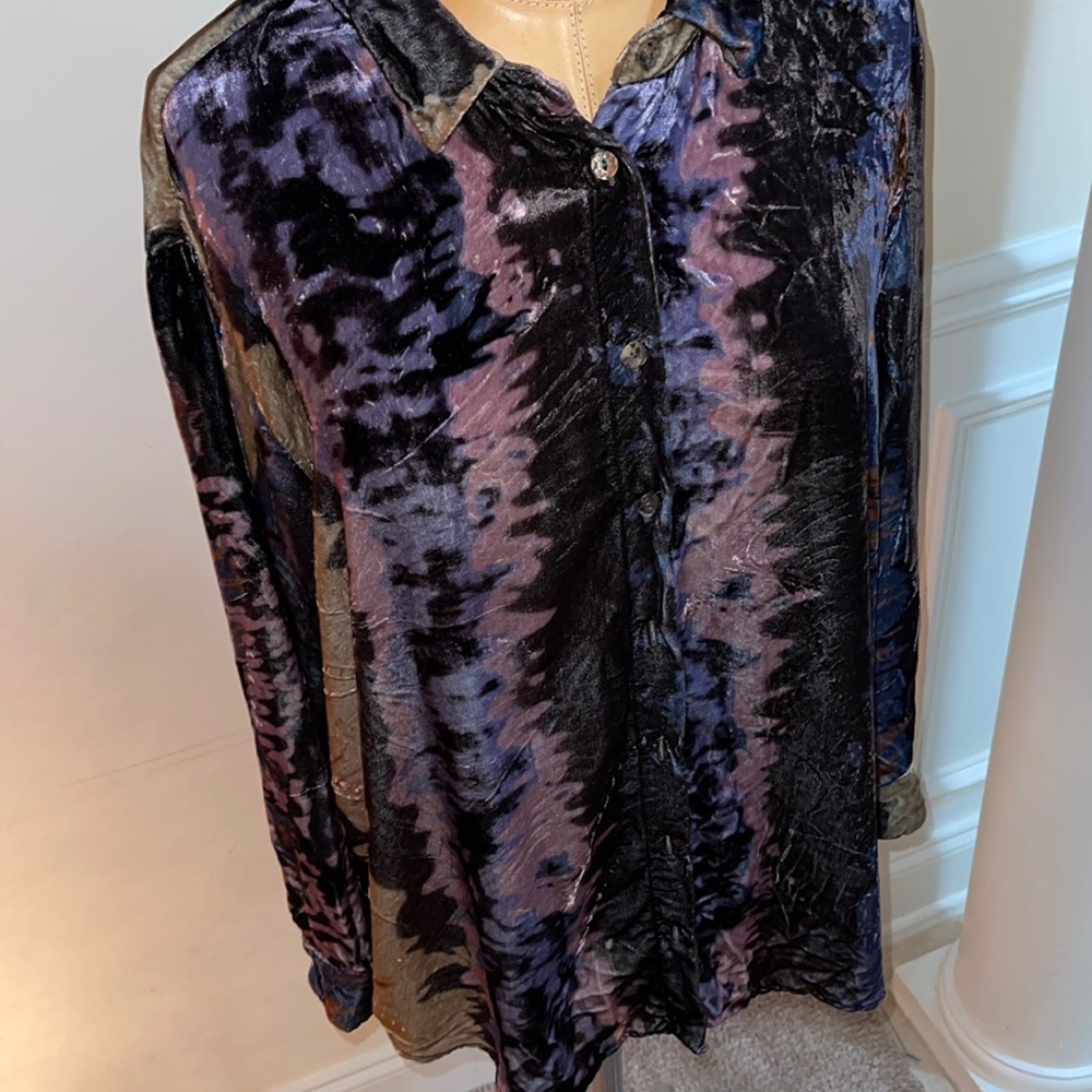 Velvet Button Down